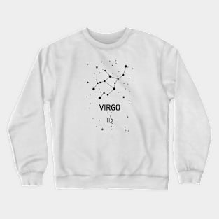 Virgo Zodiac Sign Constellation (Black Print) Crewneck Sweatshirt